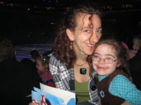 Julianna and I on a mommy-daughter date to Disney On Ice this weekend